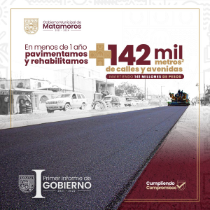 142 mil m2 pavimentados