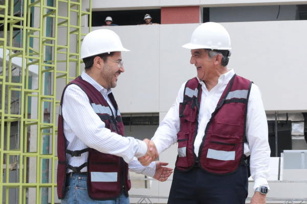 Constatan Am&eacute;rico Villarreal y Mart&iacute; Batres obra del nuevo hospital del ISSSTE en Tampico