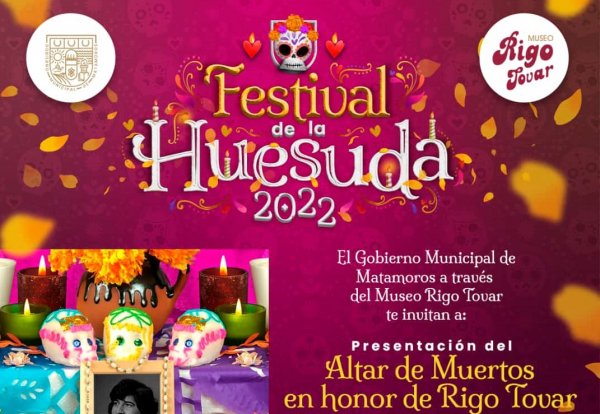 Invita Gobierno de Matamoros a desfile de &ldquo;La Huesuda&rdquo;  y al altar dedicado a Rigo Tovar, este 1 de Noviembre