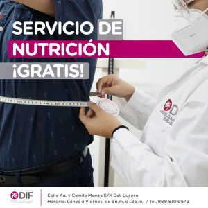 Reactiva DIF Matamoros Atenci&oacute;n en &Aacute;rea de Nutrici&oacute;n