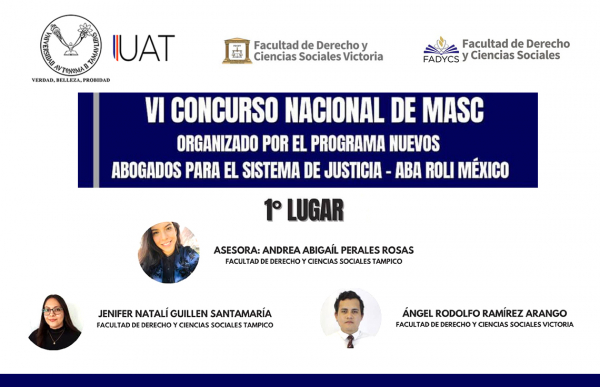 Triunfan alumnos de derecho de la UAT en certamen nacional