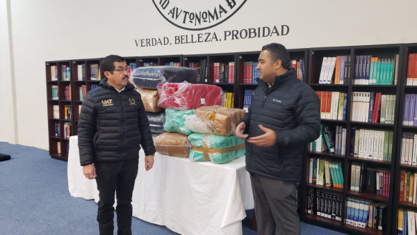 Rector D&aacute;maso Anaya supervisa obras de la UAT en Nuevo Laredo