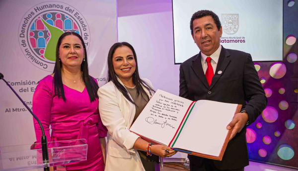 Reconoce CDHET trabajo del alcalde Mario L&oacute;pez por fortalecer la cultura y respeto a los derechos humanos