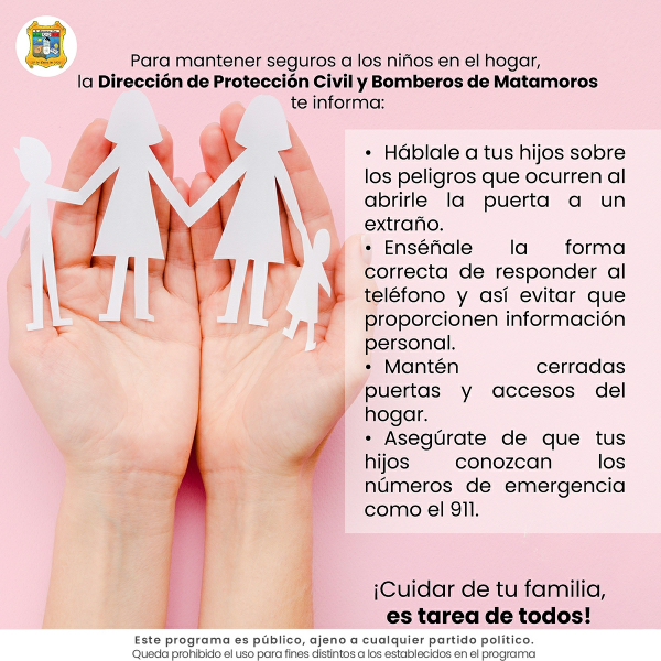 Necesario mantener a los niños seguros en el hogar