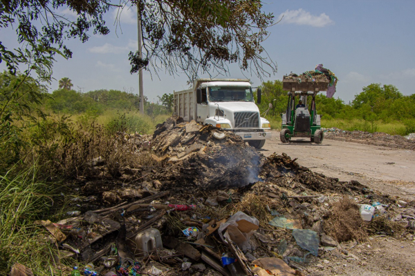 Intensifica Limpieza P&uacute;blica de Matamoros trabajos para eliminar basureros clandestinos