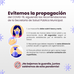 Estas son algunas de las recomendaciones para evitar contagios: Ayuntamiento