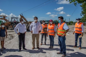 Supervisa Mrio L&oacute;pez avance de pavimentaci&oacute;n con inversi&oacute;n de 2.3 MDP