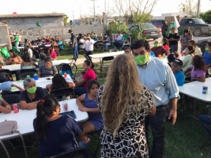 En &eacute;l sector sur de Matamoros  las familias est&aacute;n con el PVEM