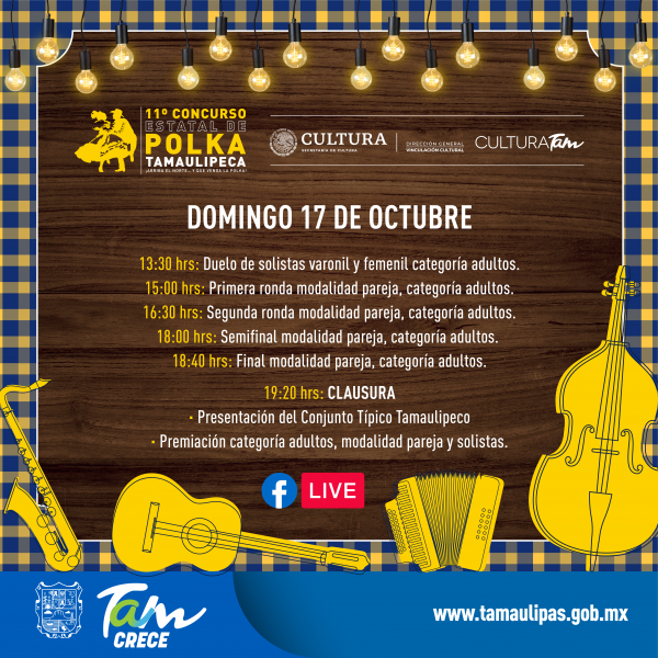 &iexcl;Disfruta del concurso estatal de polka tamaulipeca sin salir de casa!