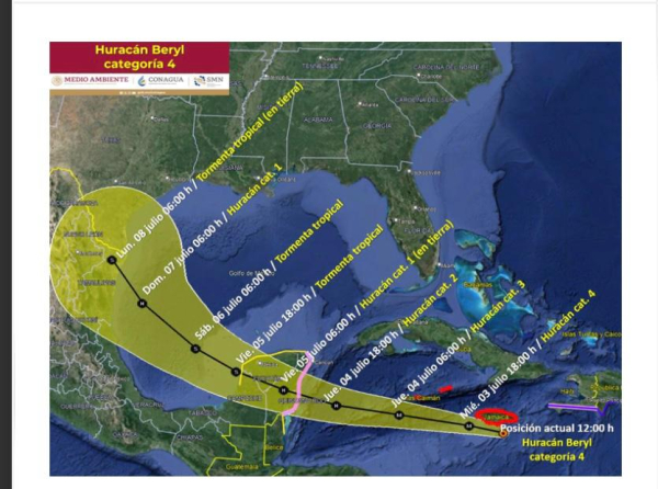Gobierno de Matamoros se mantiene en alerta  por trayectoria de &ldquo;Beryl&rdquo;: Protecci&oacute;n Civil