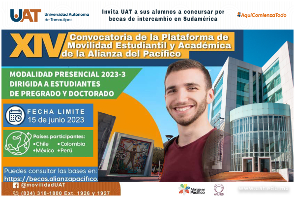 Invita UAT a sus alumnos a concursar por becas de intercambio  en Sudam&eacute;rica